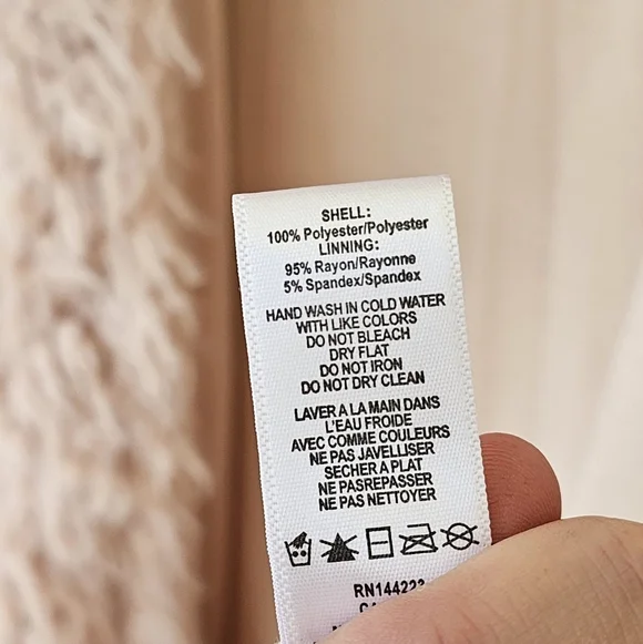 Anthropologie Bishop + Young Teddy Coat Long Fuzzy Blush - Picture 8 of 12